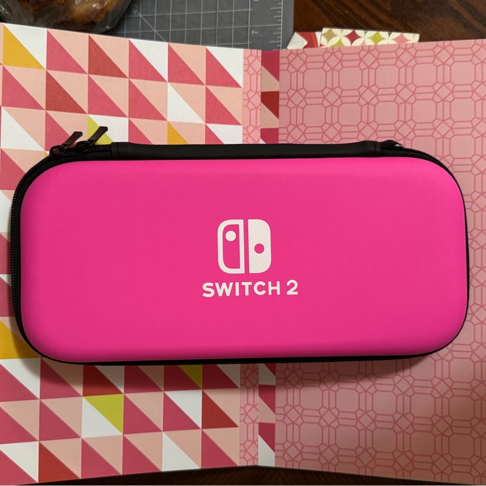 Pink Carrying and Accessory Case Nintendo Switch 2